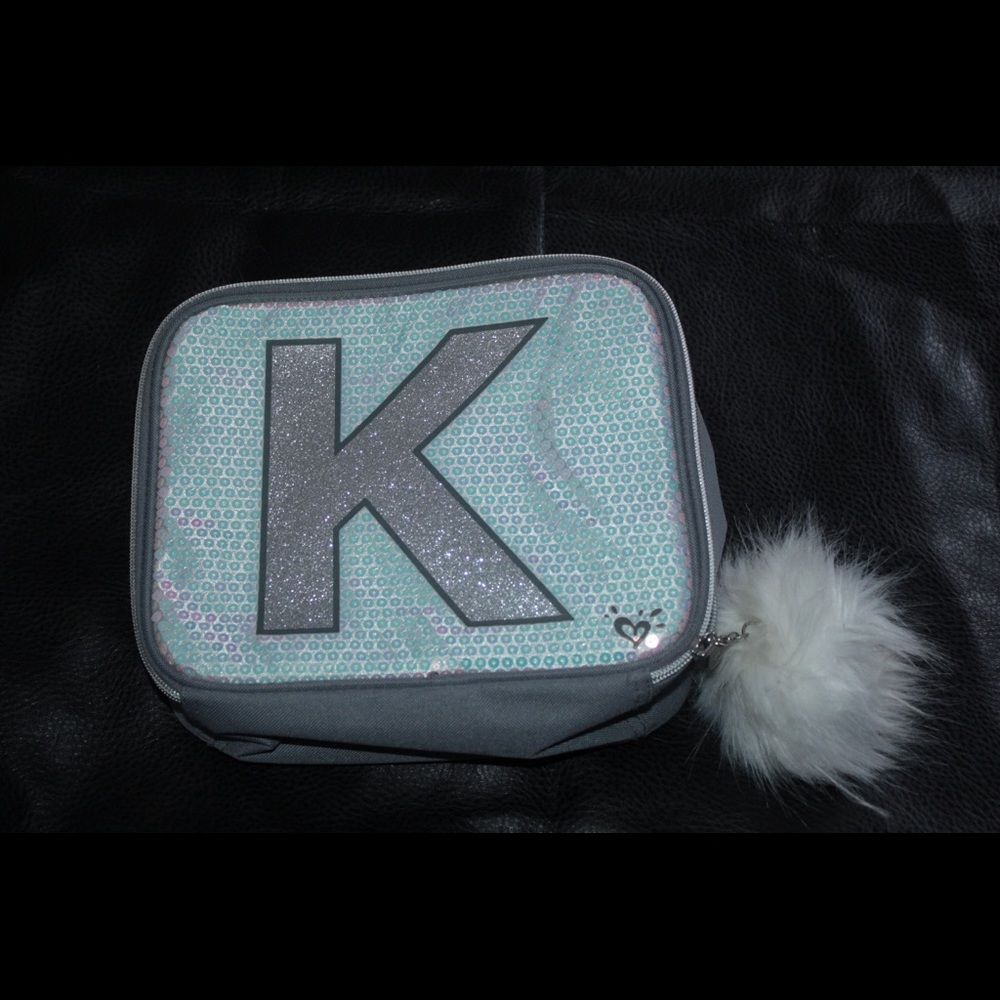 Justice Sequin “K” lunchbox